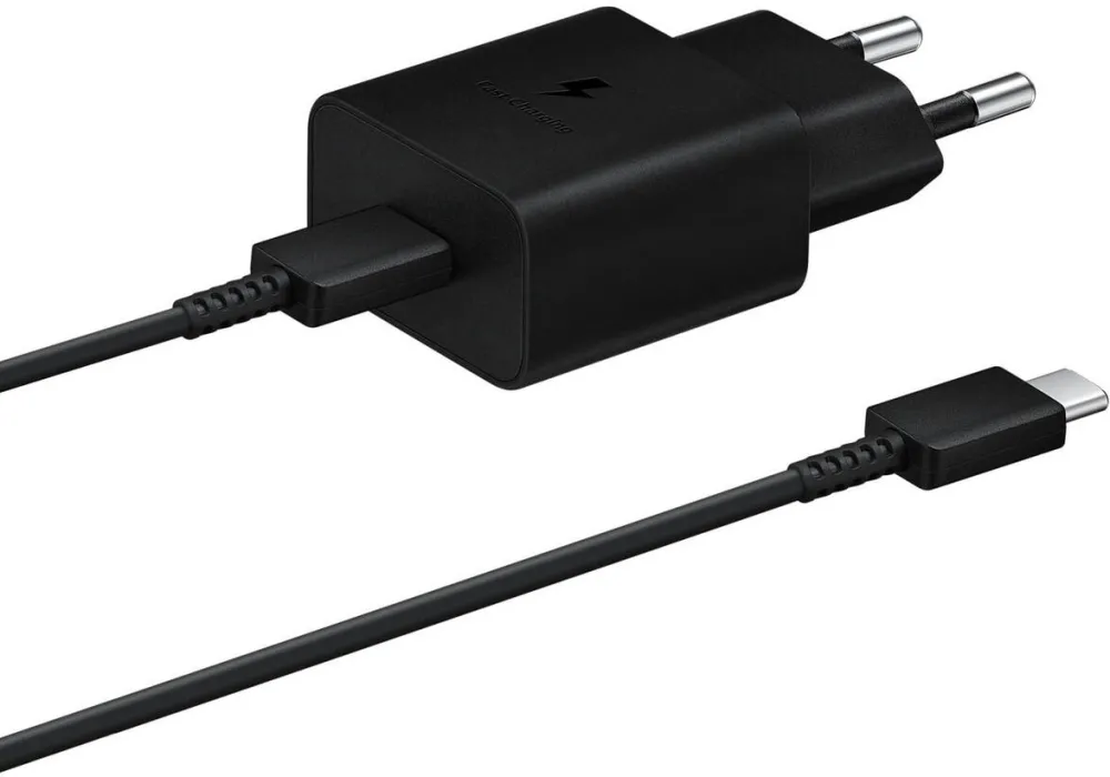 incarcator Samsung USB tip C 15W PD AFC + cablu USB tip C negru (EP-T1510XBEGEU)