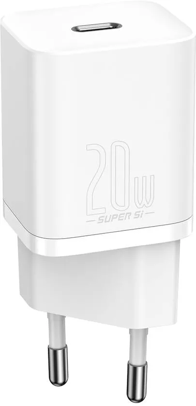 incarcator rapid Baseus Super Si 1C USB tip C 20 W Power Delivery alb (CCSUP-B02)