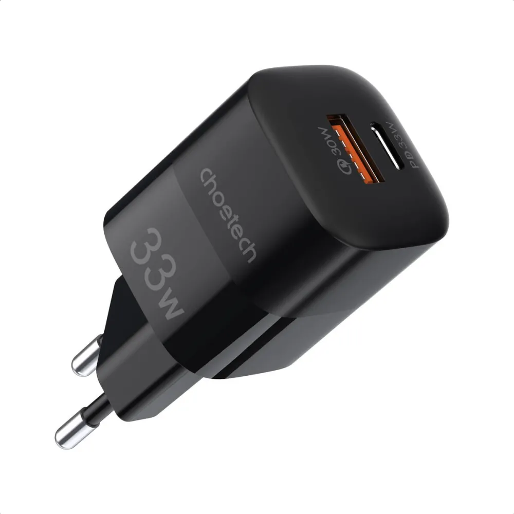 incarcator rapid choetech USB tip C PD QC 33W negru (PD5006)
