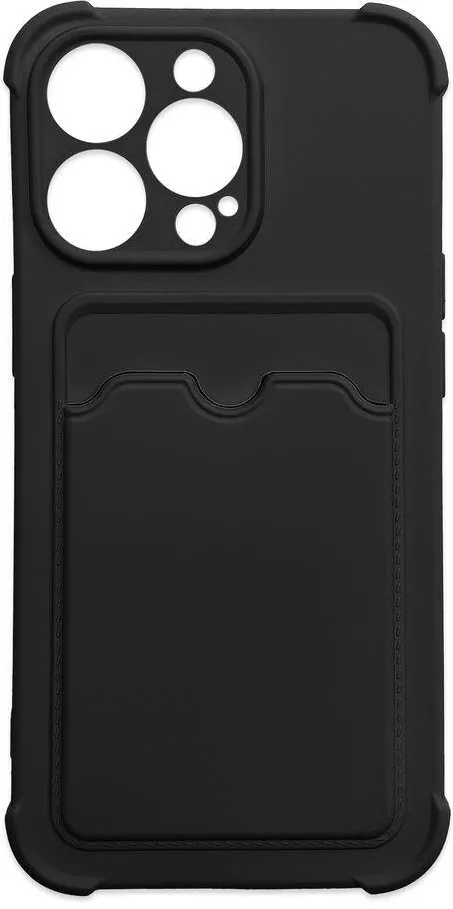 ForIT Husa pentru iPhone 11 Pro Portofel cu card Max Silicon Air Bag Armor Negru