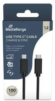 Incarcator MediaRange USB-C - USB 3.1 10Gbit/s 1,2m Negru