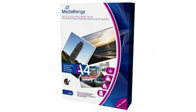 Hartie Foto MediaRange DinA4 inkjet paper Dual-side matte-coated 200g, 50 sh
