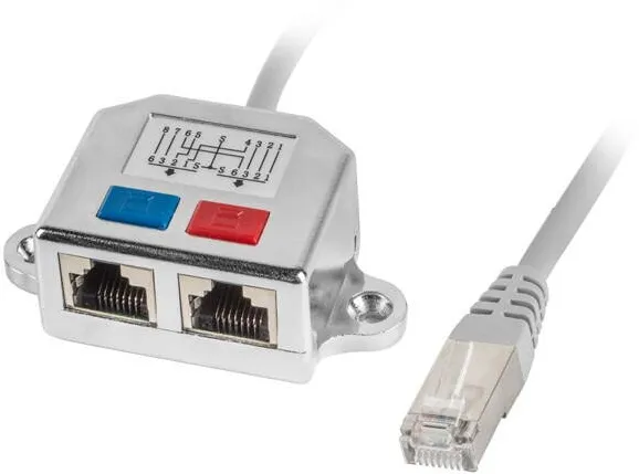 Adaptor LANBERG lan rj45/2x rj45 ftp splitter ad-0026-s