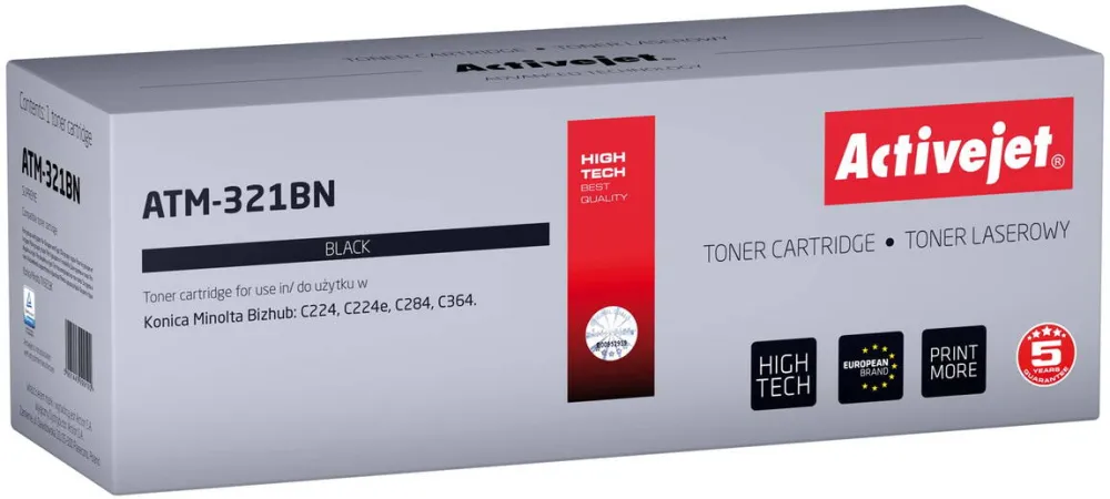 Compatibil ACTIVEJET ATM-321BN for Konica Minolta printer; Konica Minolta TN321K replacement; Supreme; 27000 pages; black