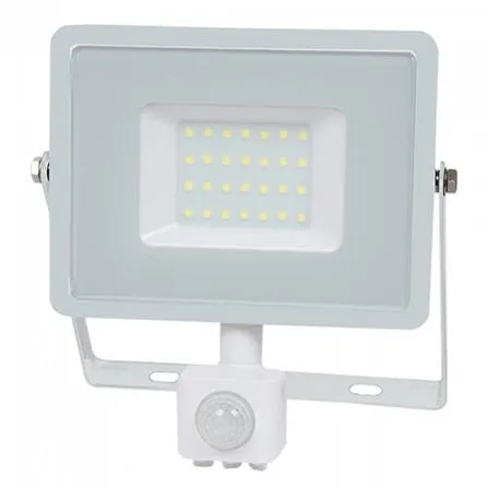 V-TAC Reflector LED SMD 30W 6400K IP44 cu senzor miscare - alb