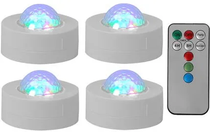 Party PACHET 4 MINI ASTRO RGB CU STROBOSCOP SI TELECOMANDA