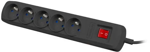 Prelungitor Natec Protectie Supravoltaj Bercy 400 3m 5 prize Negru
