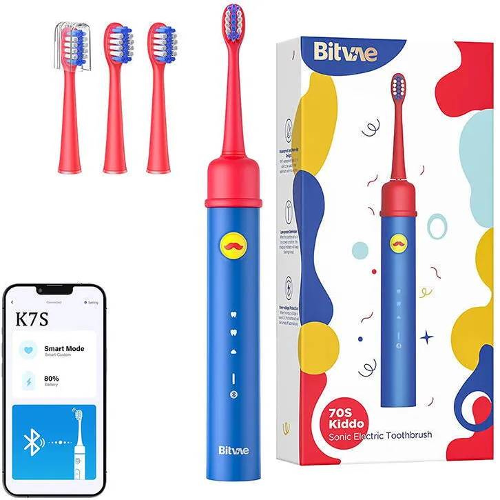 Periuta Electrica Bitvae with app for kids, tips set BVK7S Albastru