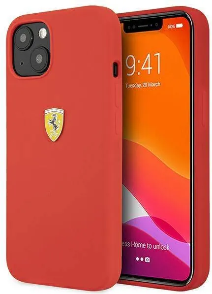 Husa Ferrari Hardcase Silicon Pentru iPhone 13 mini 5.4" Rosu
