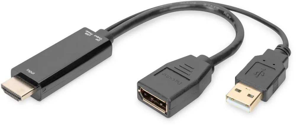 Adaptor Assmann HDMI to DP Black