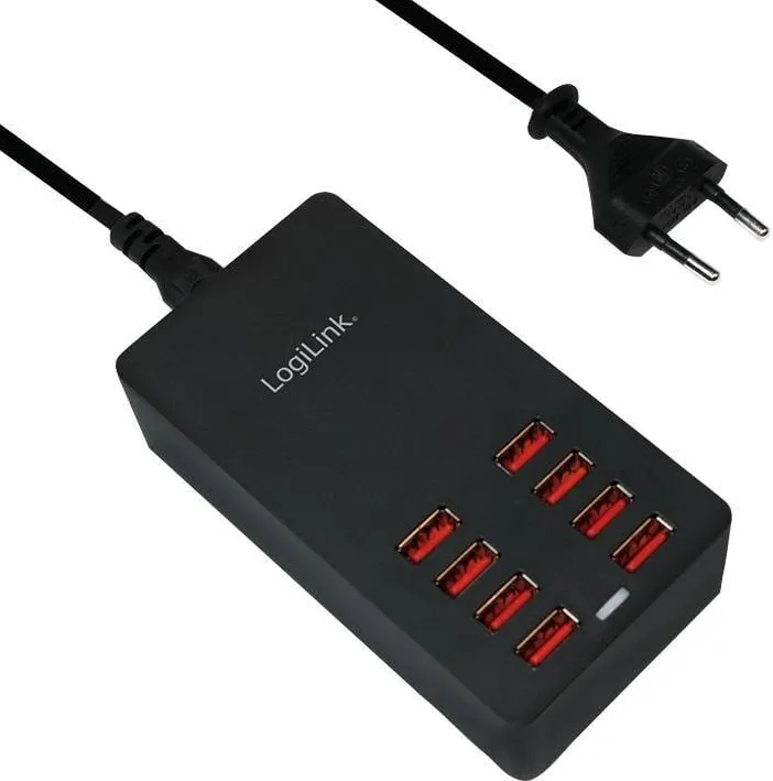 Adaptor Logilink USB Table Charger 8-port 44W black