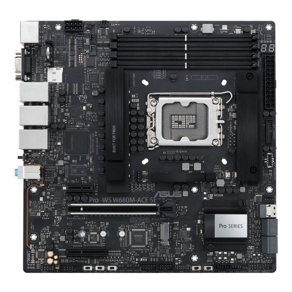 Placa de Baza Asus PRO WS W680M-ACE SE LGA1700, DDR5, mATX
