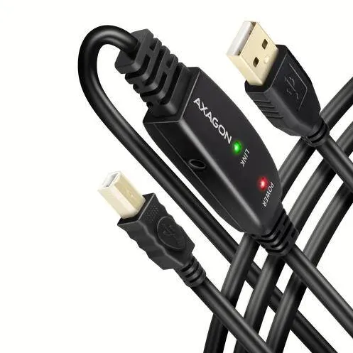 AXAGON Cablu ADR-220B, USB repeater, 20 m, USB-A - USB-B