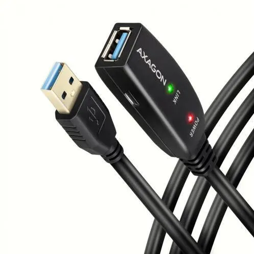 AXAGON Cablu ADR-305, USB 3.0 repeater, 5m, USB-A male - USB-A female