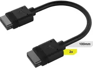 Cablu Corsair Cablul iCUE LINK, 100mm, kit 2 buc, Negru