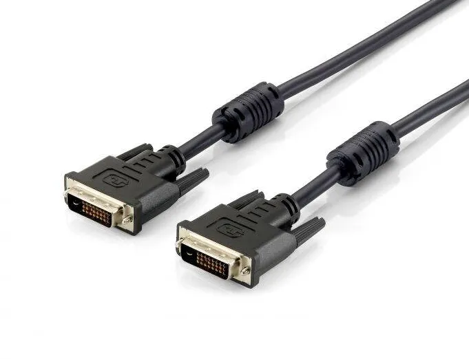 Cablu EQUIP DVI(24+1)-(24+1) St/St 1.8m WUXGA 120Hz/WQXGA 60Hz Negru