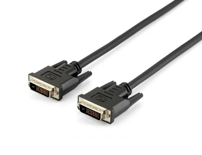 Cablu EQUIP DVI(24+1)-(24+1) St/St 3.0m WUXGA 120Hz/WQXGA 60Hz Negru
