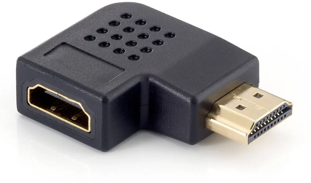 Adaptor EQUIP HDMI A-B St/Bu 90 Griad gewinkelt Negru