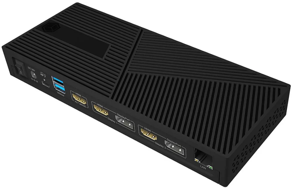 Docking Station Icy Box Hybrid mit dreifacher Videoausgabe