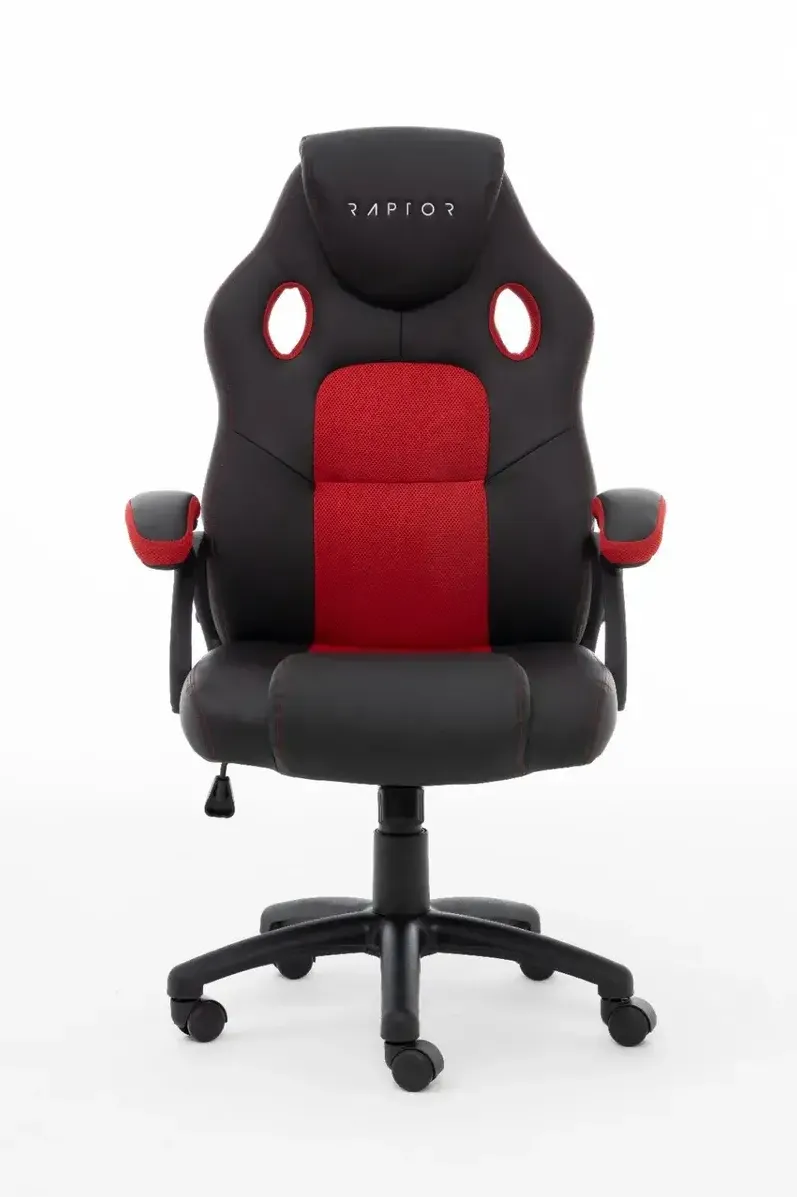 Scaun Gaming Raptor Gaming GS-40 PU + Fabric Negru / Rosu