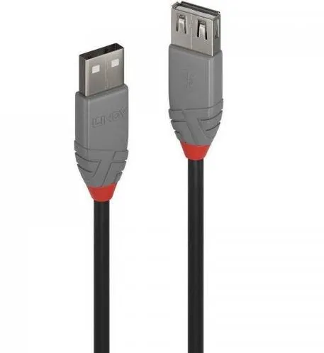 Lindy Cablu 3m USB 2.0 Type A Ext, Anthr