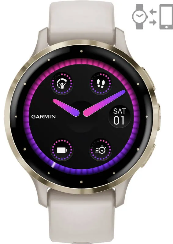 Smartwatch Garmin Ve 3S, Ivory/ Soft Gold