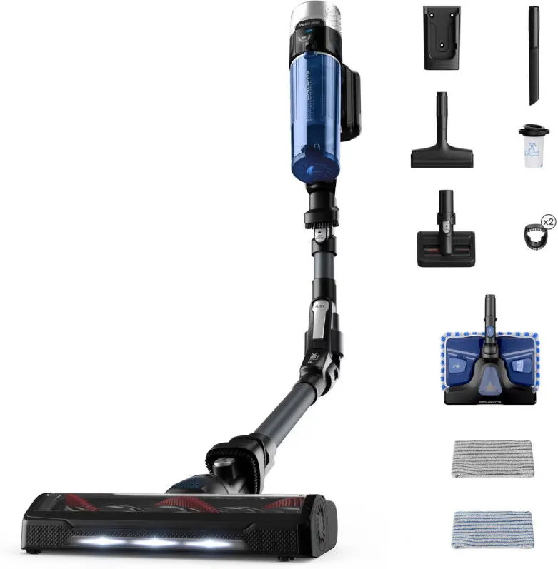 Aspirator ROWENTA vertical cu mop X-Force Flex 9.60 Aqua RH20C7WO, 250W, 0.4L