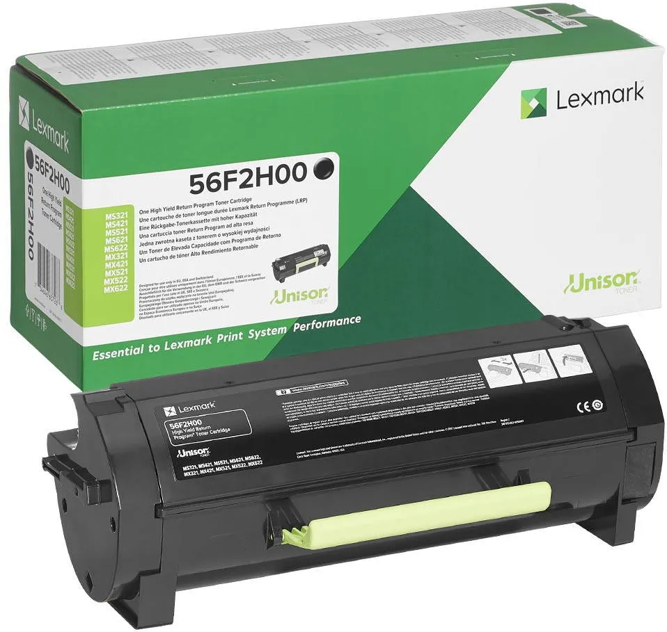 Toner imprimanta Lexmark 56F2H00 HYR BK 15K MS321DN