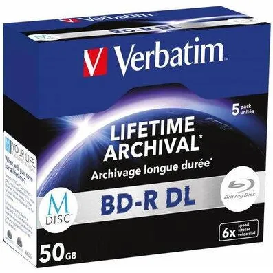 VERBATIM 43846 MDISC BD-R DL 6X 50GB JC 5 buc