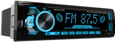 Player Auto NAVITEL RD5, 1DIN 4х50 watt, Bluetooth 4.0 cu suport A2DP, HFP, FM, redare FLAC, MP3, WMA, WAV, AUX input, microSD pana la 256GB, 2x porturi USB, RGB backlight, RCA-out, Hands-free, Telecomanda, CarLiveApp pentru Android si iOS
