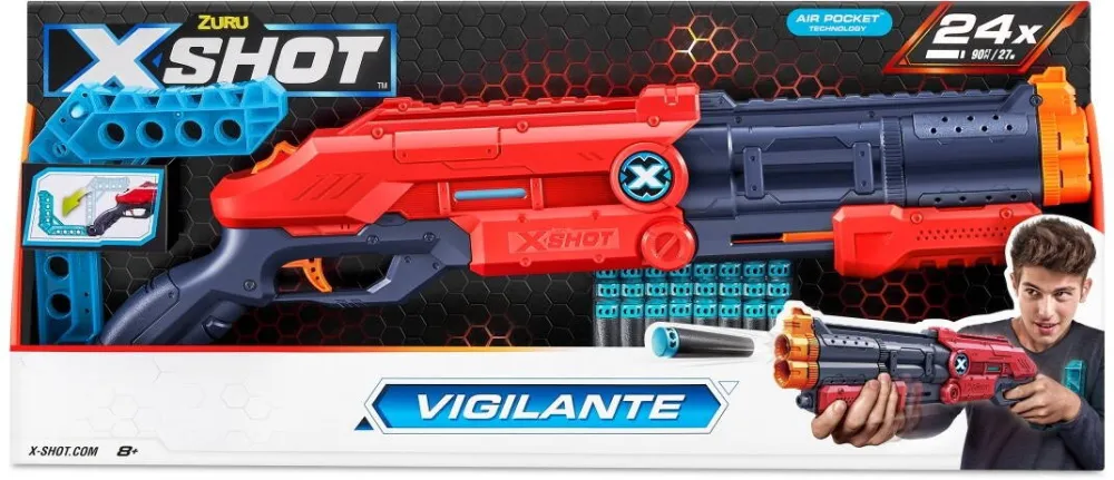 Jucarie Razboi ZURU X-Shot Blaster Excel Vigilante 24 darts