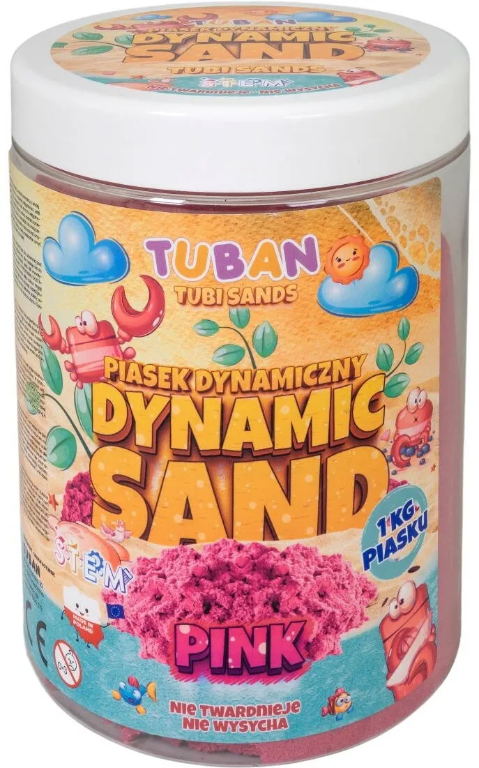 Jucarie Educativa TUBAN Dynamic sand 1kg pink