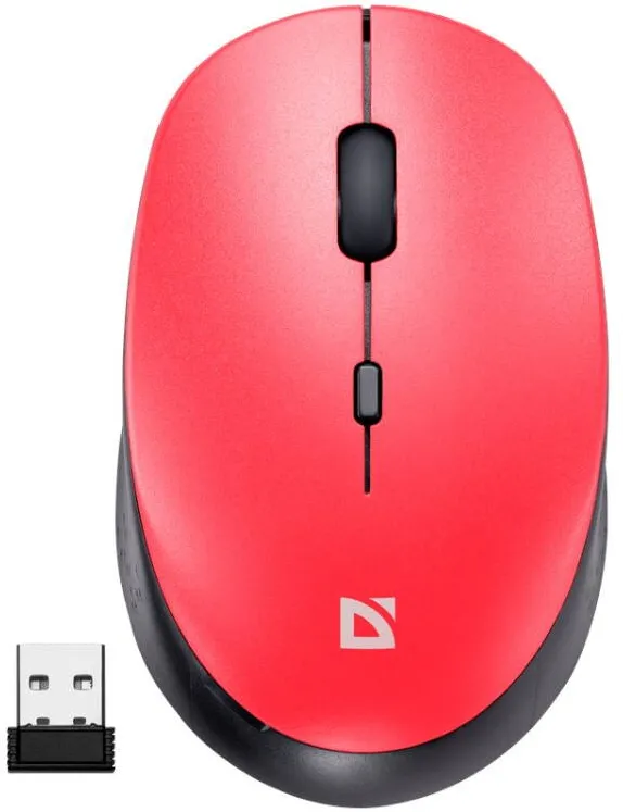 Mouse Defender Wireless silent click AURIS MB-027 800/1200/1600 DPI Rosu