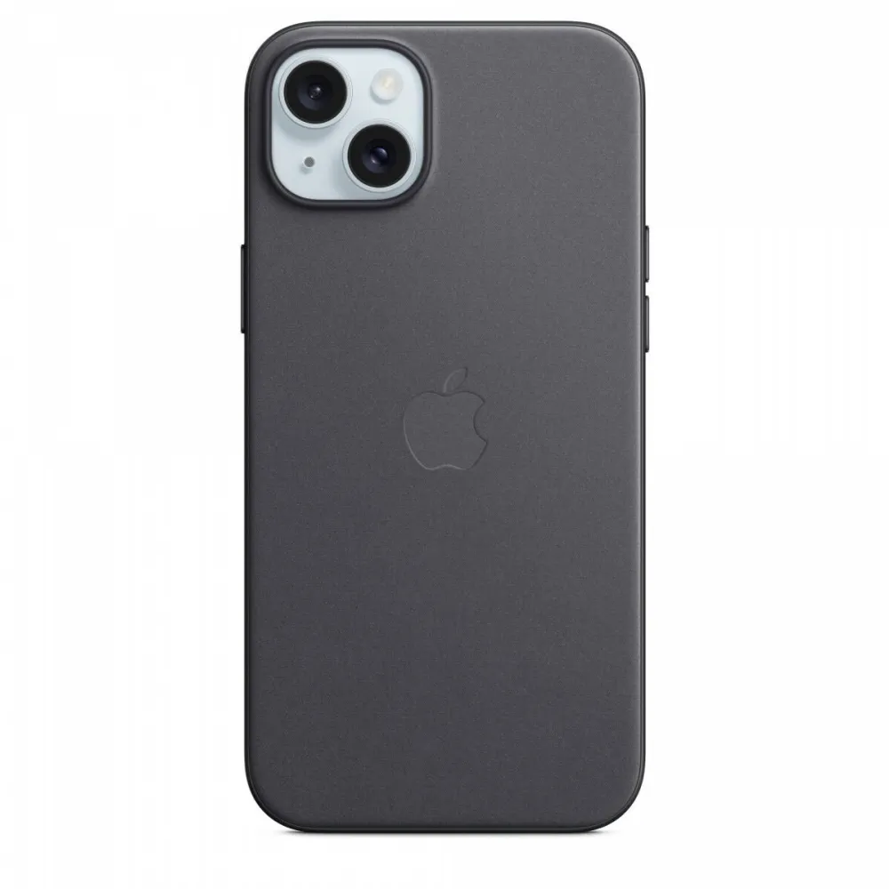 Husa GSM Apple FineWoven fabric with MagSafe for iPhone 15 Plus - Negru