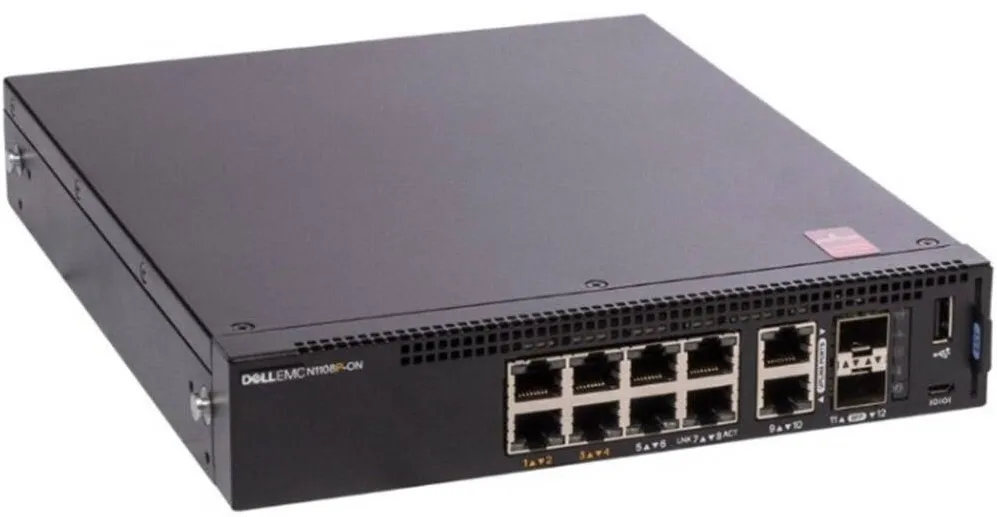 Switch Dell N1108P 210-ARUK, 8 porturi, Gigabit, 2 SFP