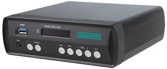 DSPPA Amplificator cu mixer stereo 2x30W cu Bluetooth /USB/ SD, clasa D, intrare MIC/AUX, carcasa Aluminiu, MINI60