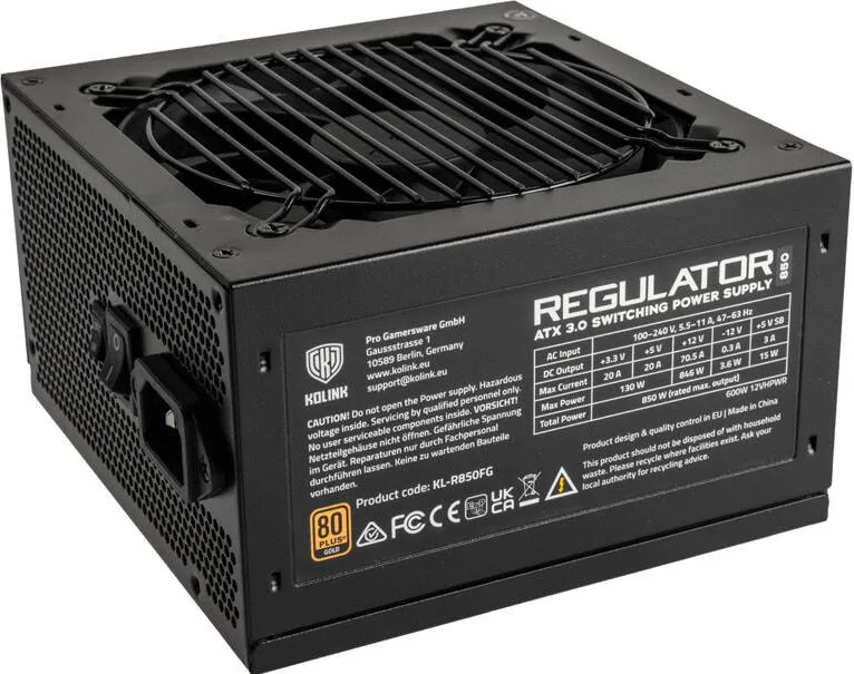 Sursa PC Kolink Kolink Regulator, 80+ Gold, 850W