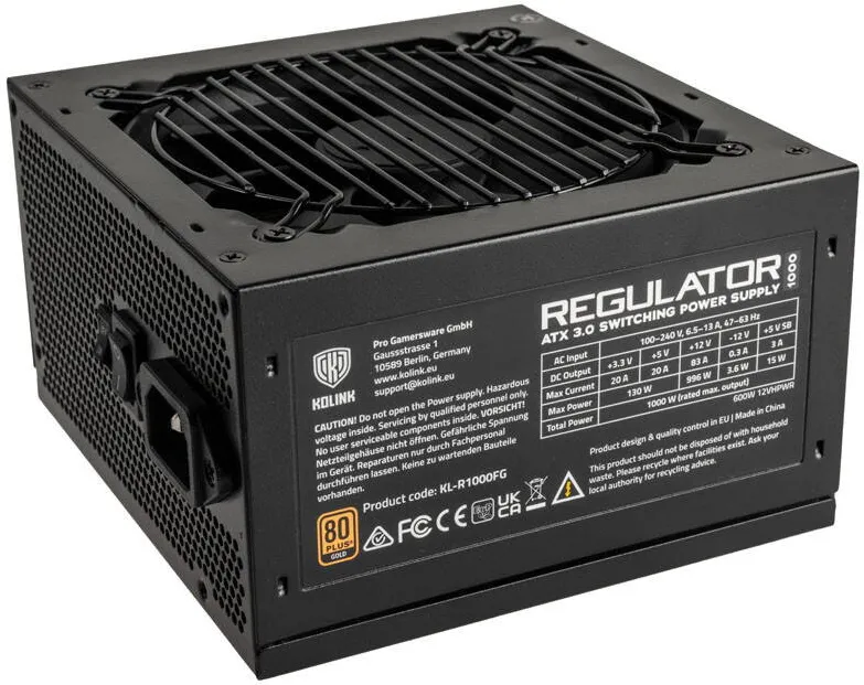 Sursa PC Kolink Kolink Regulator, 80+ Gold, 1000W
