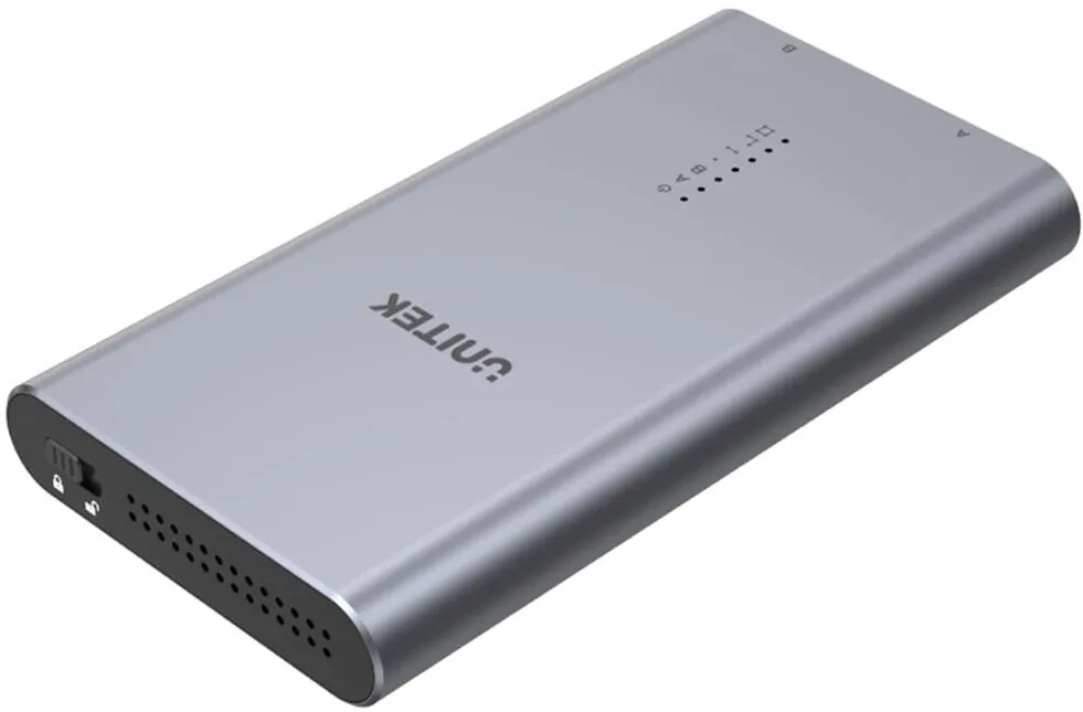 Enclosure Unitek S1206A SolidForce USB-C to PCIe/NVMe M.2 SSD 10Gbps Dual Bay  with Offline Clone