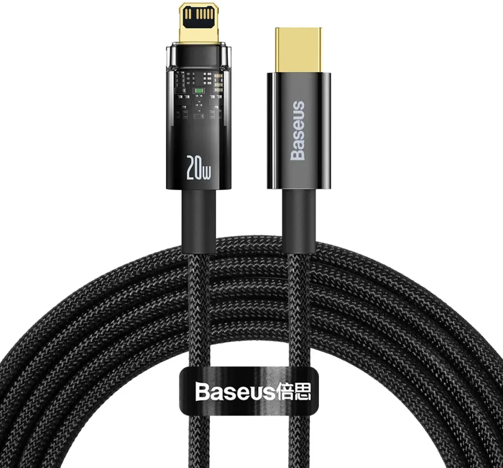 Cablu Baseus Explorer USB tip C – Lightning 20W 2m Negru