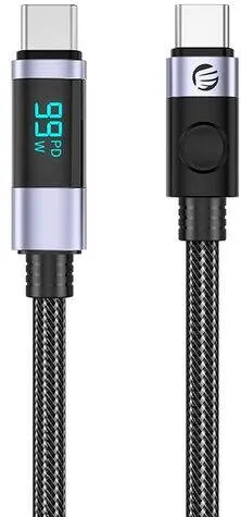 Orico Cablu USB LDC2C 100W USB Type-C - USB Type-C 1.5m Negru cu display