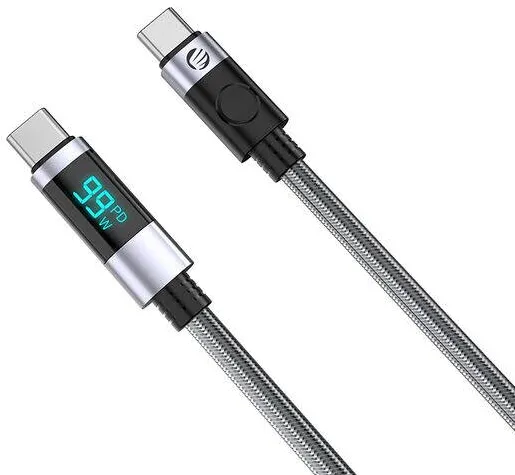 Orico Cablu USB LDC2C 100W USB Type-C - USB Type-C 0.5m Negru cu display