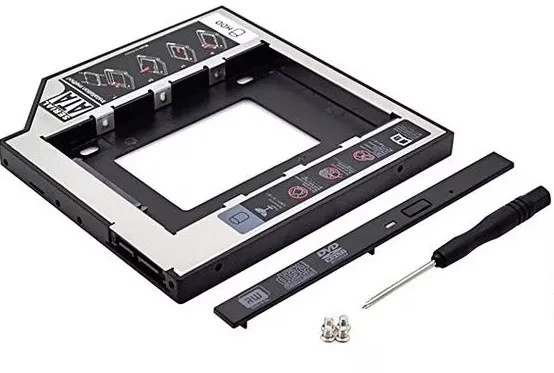 Rack 122 OEM Adaptor DVD de buzunar, 9.5 mm, HDDSSD, Negru