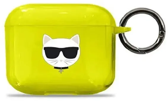 Karl Lagerfeld KLA3UCHFY Husa AirPods 3 galben Choupette