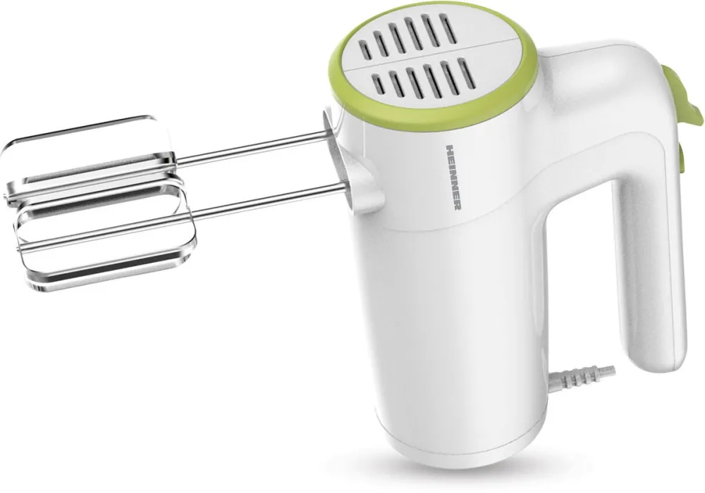 HEINNER Mixer de mana HM-300GR, 300W, 6 viteze + Turbo, Alb/Verde