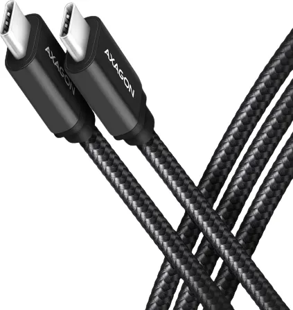 Cablu de date AXAGON BUCM2-CM10AB, USB-C male - USB-C male, 1m, Black