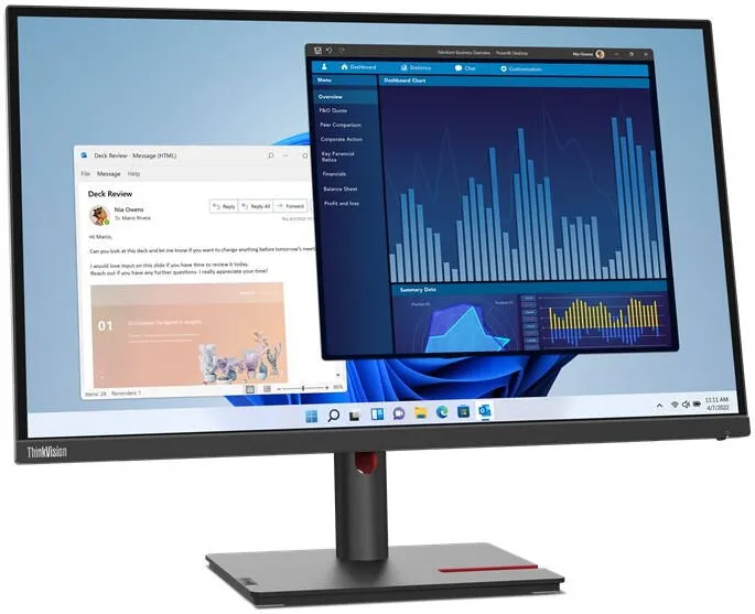 Monitor Lenovo ThinkVision T27p-30 27 inch UHD IPS 4 ms 60 Hz USB-C