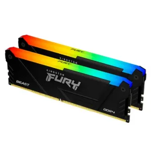 Memorie RAM Kingston Fury Beast RGB, 16GB, DDR4-3600, CL17, Dual Channel