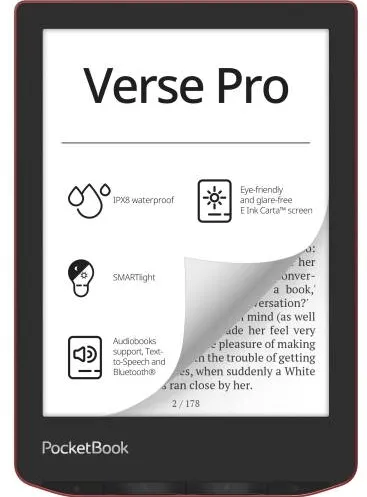 eBook Reader PocketBook Verse Pro PB634, 6 inch, 16GB, Passion Red