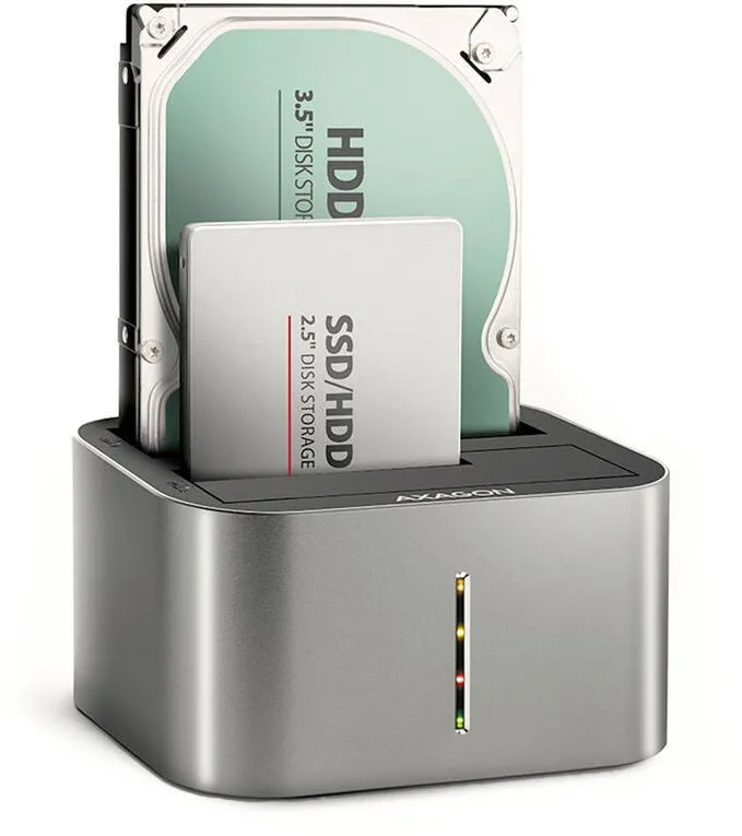 Docking Station AXAGON USB 3.2 Gen1 - 2x SATA 6G CLONE DUAL HDD ASMedia